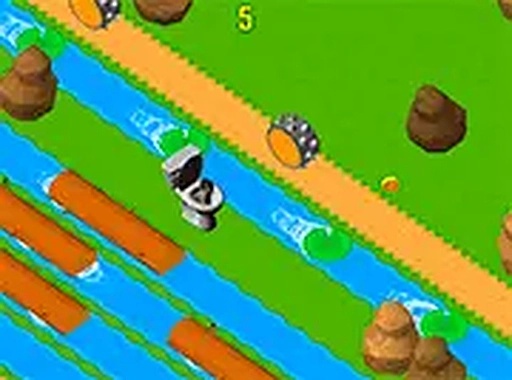Skibidi Toilet Cross the Road Online Game