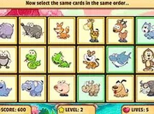 Memory Booster Animals Online Game
