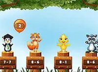 Jungle Balloons Subtraction Online Math Game